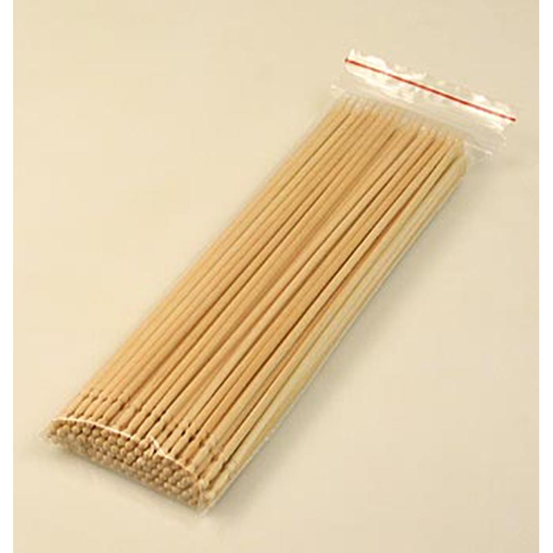 Brochettes en bois, plateau de service, grande, manche sculpté, 20 cm, No.6 - 1000 pièces - carton