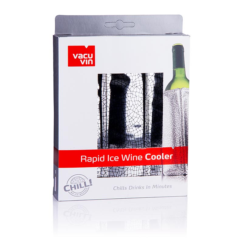 Tuleja chlodzaca Vacu Vin do butelek wina, srebrna - 1 kawalek - paczka Tuleja chlodzaca Vacu Vin do butelek wina, srebrna - 1 kawalek - paczka