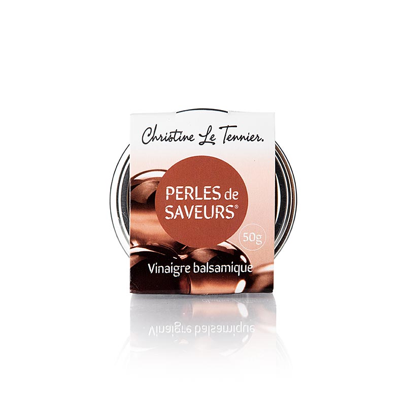 Pikantny kawiorowy ocet balsamiczny, perla wielkosci 5mm, kulki, Les Perles - 50g - Szklo