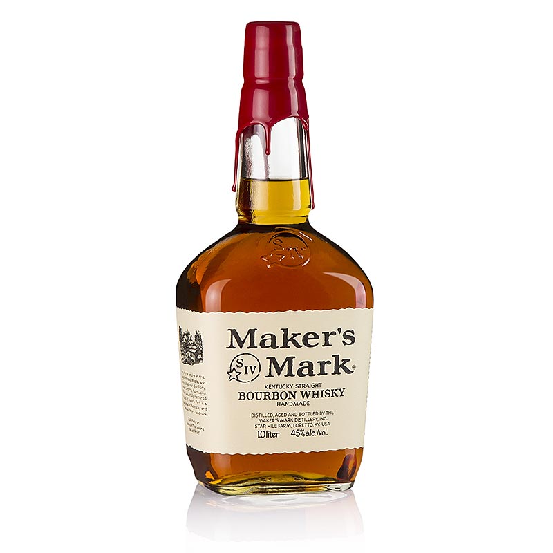 Bourbon Whisky Maker`s Mark, Kentucky Straight Bourbon, %45 hacim. - 1 litre - Sise Bourbon Whisky Maker`s Mark, Kentucky Straight Bourbon, %45 hacim. - 1 litre - Sise