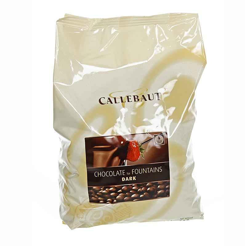 Callebaut dark chocolate, callets, for fountains and fondue, 56.9% cocoa - 2.5 kg - bag