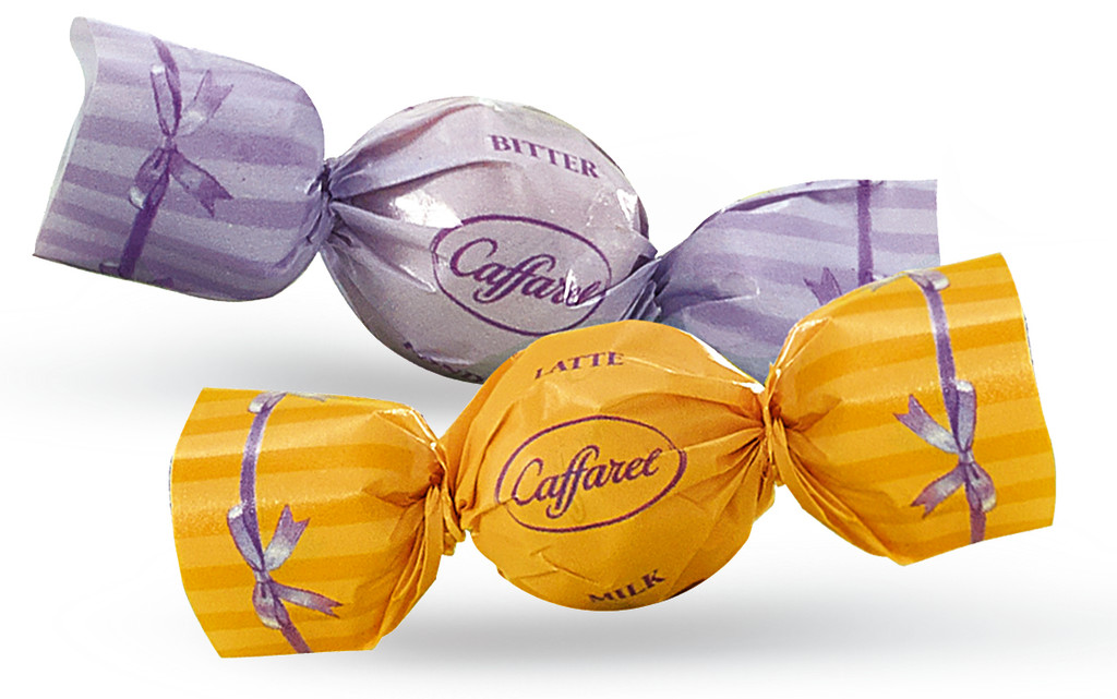 Sferette primavera assortiti, pudelko owalne, bombki sprezynowe z mlecznej i gorzkiej czekolady, Caffarel - 260g - Pakiet