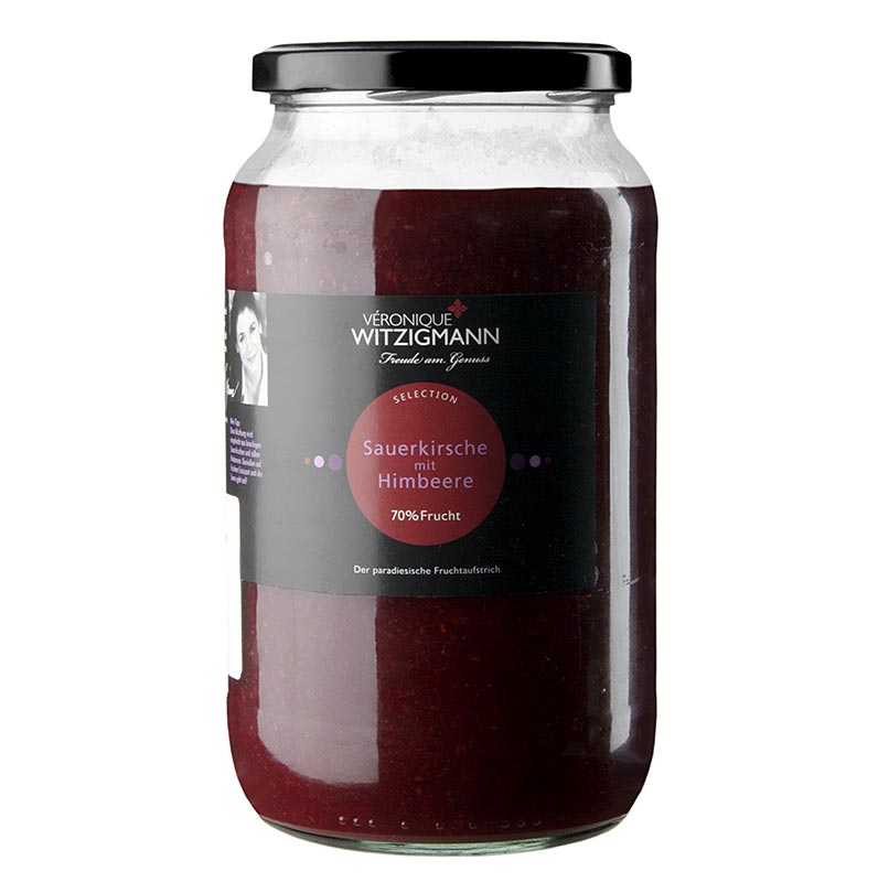 Sour cherry with raspberry - fruit spread Veronique Witzigmann - 1 kg - Glass