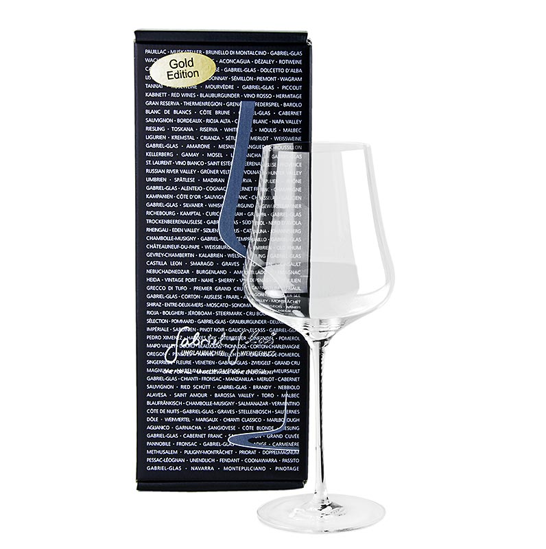 GABRIEL-GLAS© GOLD edition, kozarec za vino, 510 ml, ustno pihano, v darilni skatli - 1 kos - Karton
