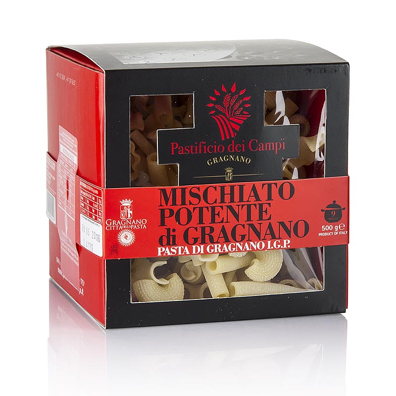 Pastificio dei Campi - No.44 Mischiato Potente, michane testoviny, IGP - 500 g - box Pastificio dei Campi - No.44 Mischiato Potente, michane testoviny, IGP - 500 g - box
