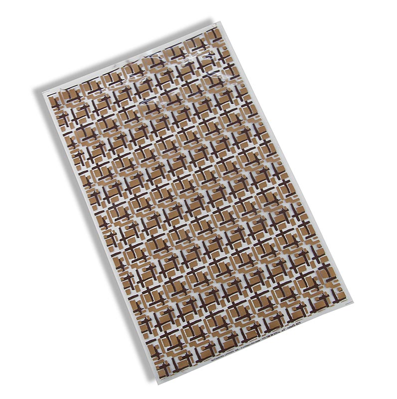 Okrasna peel-off folija labirint za cokolado, list 40x25 cm - 17 listov - Karton