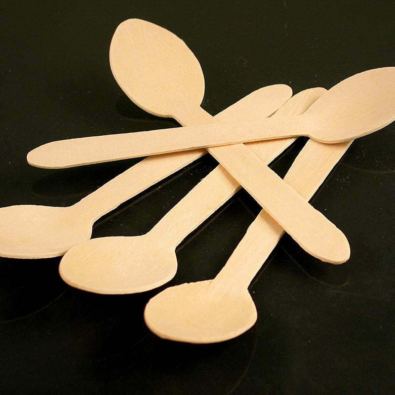 Wooden spoon, disposable, 16 cm long - 100 hours - bag