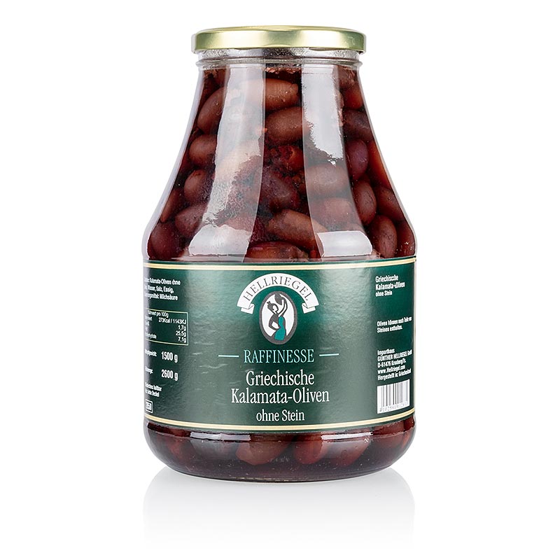 Siyah zeytin, cekirdegi cikarilmis, Kalamata zeytini, salamurada - 2,65 kg - Bardak