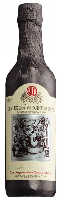 Olio z pierwszego tloczenia Mosto Argento, oliwa z oliwek z pierwszego tloczenia Mosto Argento, Calvi - 500ml - Butelka