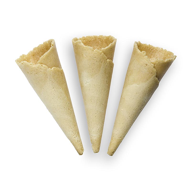 Mini croissant Basic, neutru, Ø 2,5x7,5cm, cu suport pentru vafe - 286 bucati - Carton