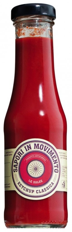 Ketchup klasyczny, organiczny, ketchup pomidorowy, organiczny, Sapori in Movimento - 300ml - Szklo