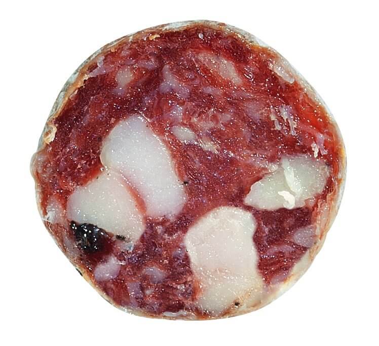 Salame di Cinta Senese biologico, salama iz Cinta Senese, organska, Savigni - cca 700 g - kg Salame di Cinta Senese biologico, salama iz Cinta Senese, organska, Savigni - cca 700 g - kg