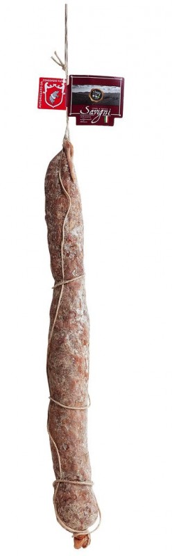 Finocchiona di Cinta Senese, organsko, salama od komoraca iz Cinta Senese, organsko, Savigni - cca 600 g - kg Finocchiona di Cinta Senese, organsko, salama od komoraca iz Cinta Senese, organsko, Savigni - cca 600 g - kg