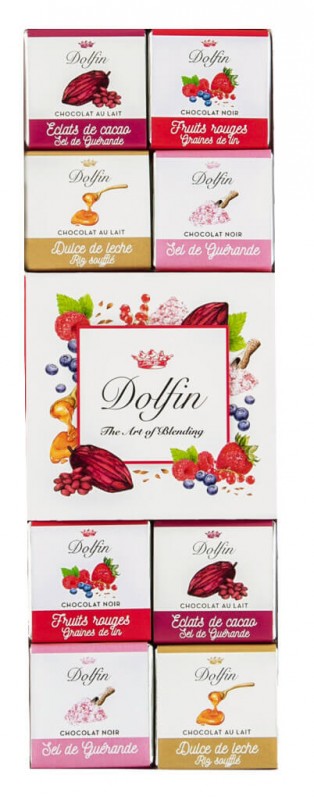 Carre 24, pachet cadou, reducere Sucre, sortiment 24 Napolitains, Dolfin - 108 g - ambalaj