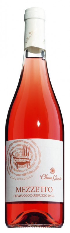 Cerasuolo d`Abruzzo DOC Mezzetto, organsko, rose vino, Chiusa Grande - 0,75 l - Steklenicka