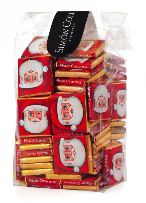Napolitains Papa Noel, mini tablete Santa Claus, Simon Coll - 100 x 5g - torba Napolitains Papa Noel, mini tablete Santa Claus, Simon Coll - 100 x 5g - torba
