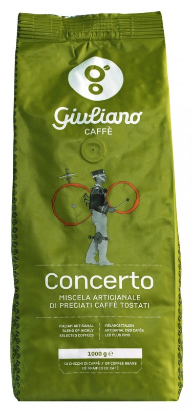 Concert in grani, boabe de cafea, Giuliano - 1.000 g - ambalaj