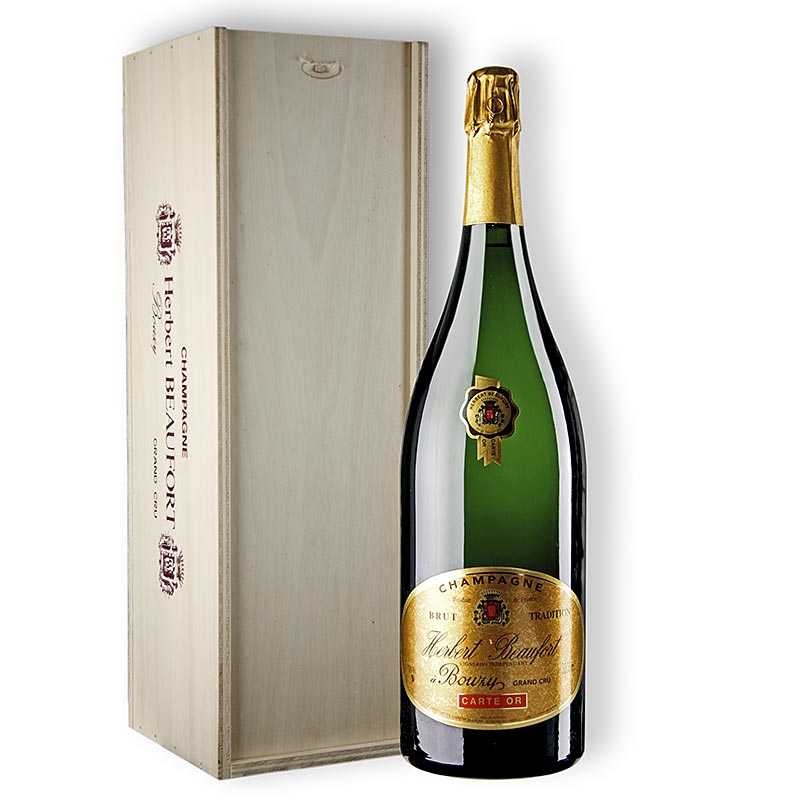 Champagne Herbert Beaufort Carte d`Or Grand Cru, brut, 12% vol., Dobbelt magnum - 3 l - flaske