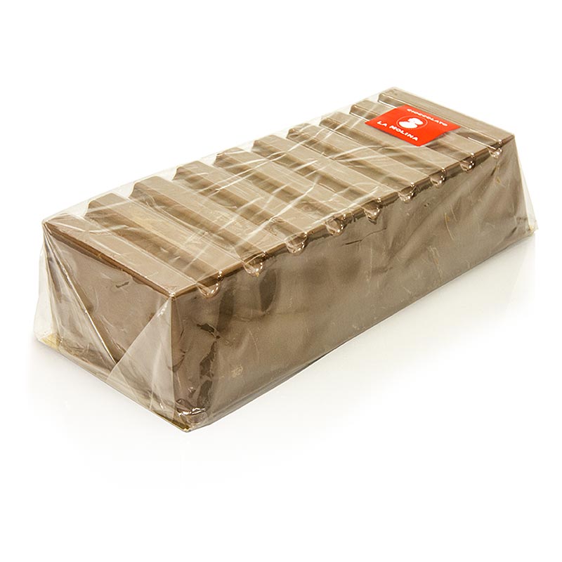 Nugat czekoladowy Gianduja, mleko, La Molina - 1 kg - folia