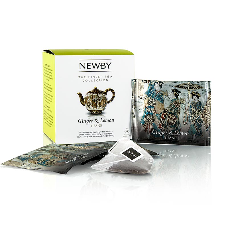 Newby Tea Ingver in limona, poparek, zeliscni caj - 37,5 g, 15 kosov - Karton