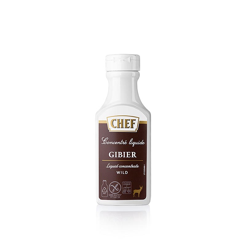 CHEF Concentrat Premium - stoc de vanat, lichid, pentru aproximativ 6 litri - 200 ml - Sticla PE
