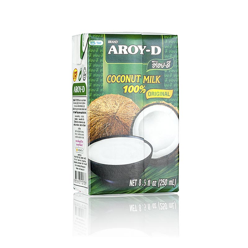 Lapte de cocos, Aroy-D - 250 ml - Pachet Tetra Lapte de cocos, Aroy-D - 250 ml - Pachet Tetra