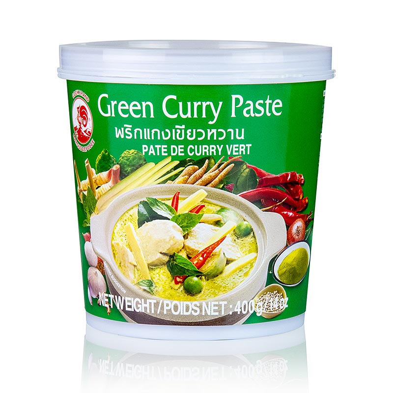 Curry pasta, zelena, marka pijetao - 400 g - Salica