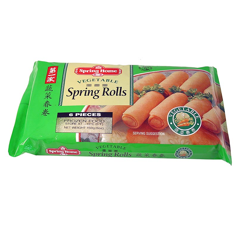 Mini spring rolls, with vegetables, vegetarian - 150 g, 6 x 25g - pack Mini spring rolls, with vegetables, vegetarian - 150 g, 6 x 25g - pack