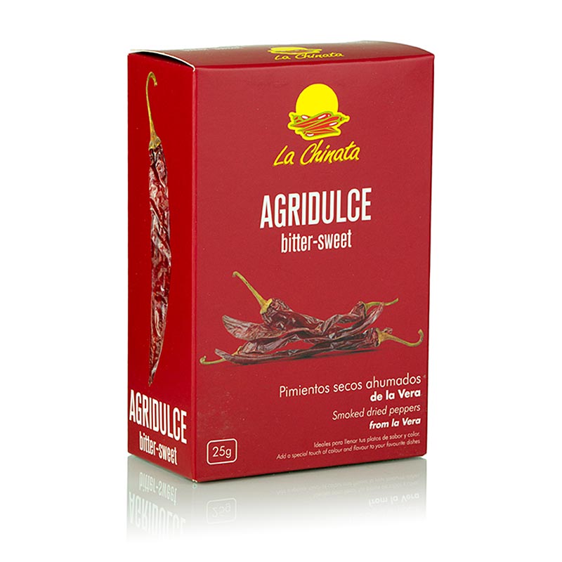 Szaritott fustolt paprika, keseredes, kb. 5-7 darab, La Chinata - 25g - Karton