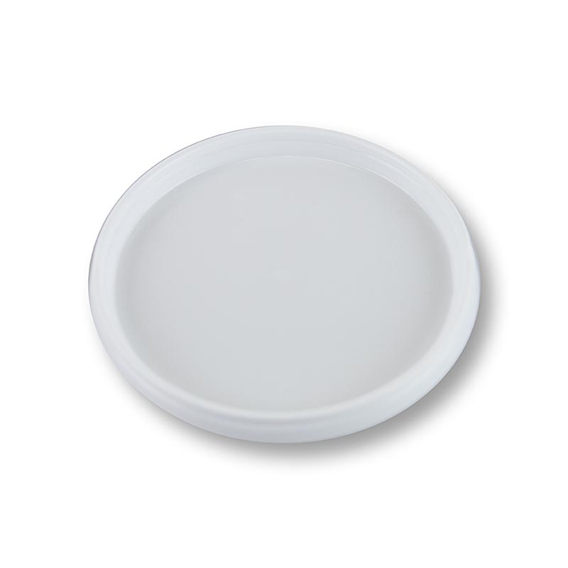 Viecko na plastovu dozu/pohar, biele, Ø 11 cm - 1 kus - Volny