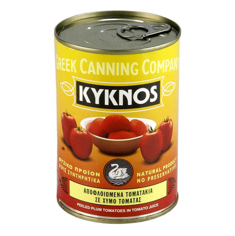 Tomates décortiquées, entières, Kyknos, Grèce - 400 g - boîte