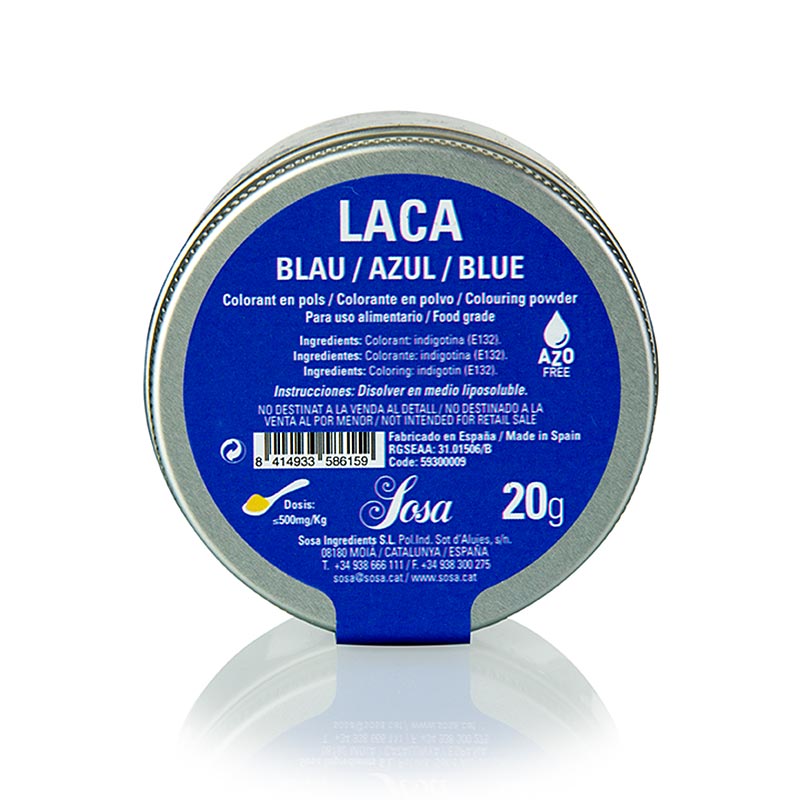 Colorant alimentar Sosa, pudra, albastru, solubil in grasimi - 20 g - Pe poate Colorant alimentar Sosa, pudra, albastru, solubil in grasimi - 20 g - Pe poate