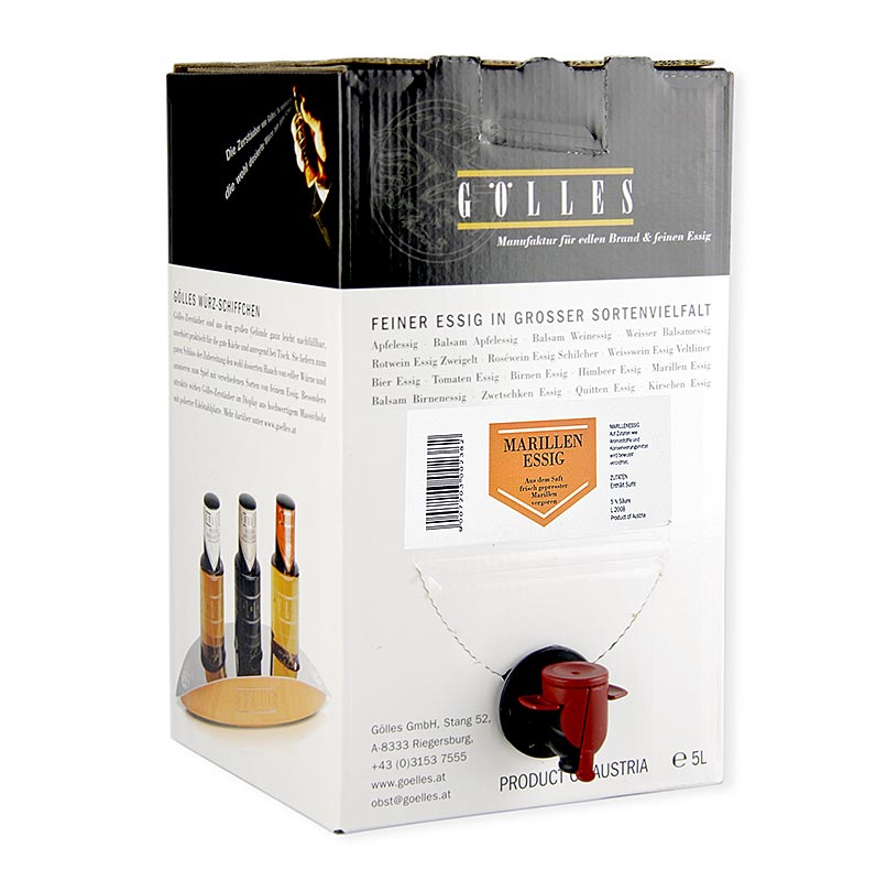Vinaigre d`abricot Gölles, 5% acide - 5 l - Bag in box Vinaigre d`abricot Gölles, 5% acide - 5 l - Bag in box