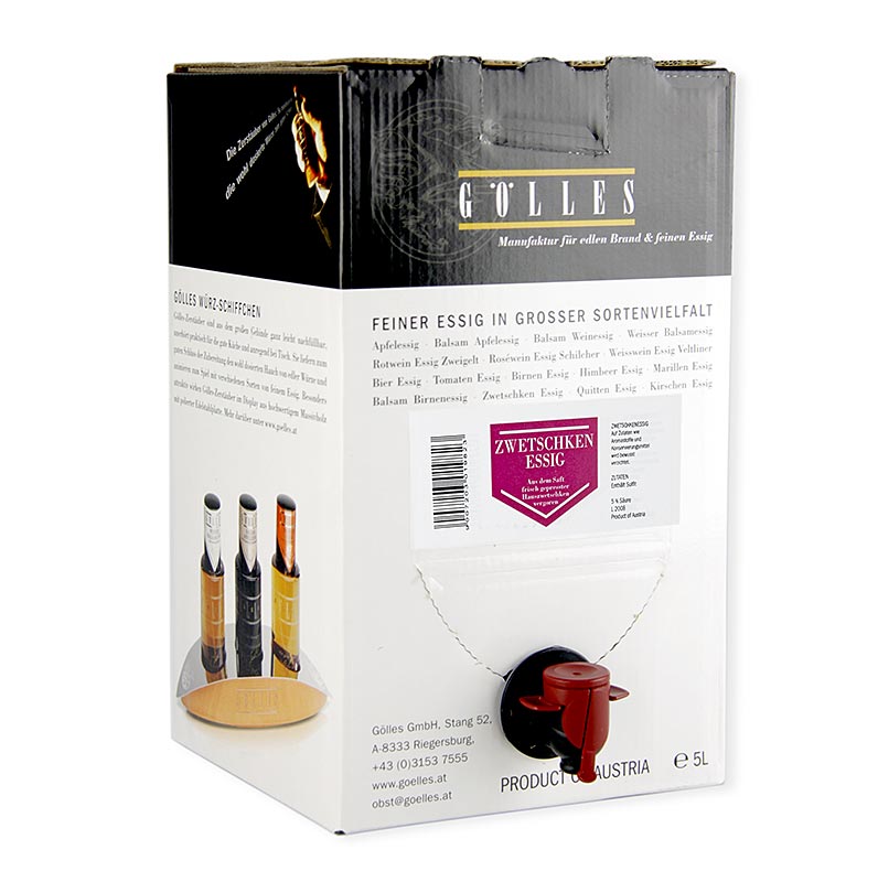 Vinaigre de prune de Gölles, 5% acide - 5 l - Bag in box