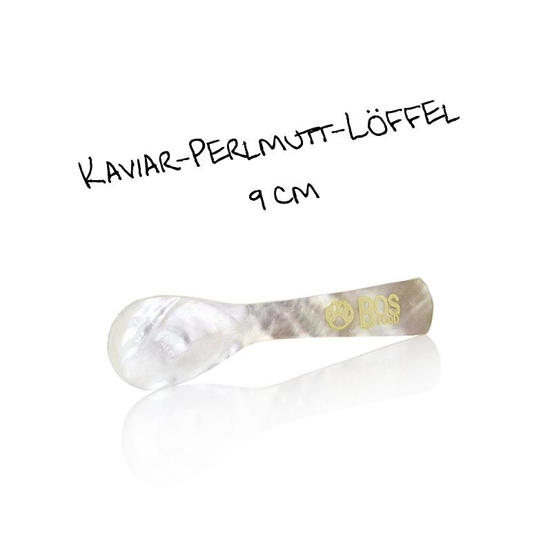 Lyzeczka kawiorowa z masy perlowej 9cm - 1 kawalek - folia