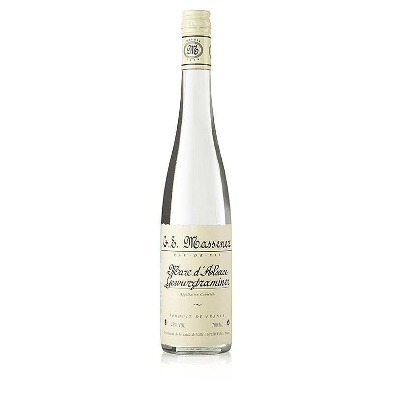Massenez Marc de Gewurztraminer Reserve, vylisky, 45 % obj., Alsasko - 700 ml - Flasa Massenez Marc de Gewurztraminer Reserve, vylisky, 45 % obj., Alsasko - 700 ml - Flasa