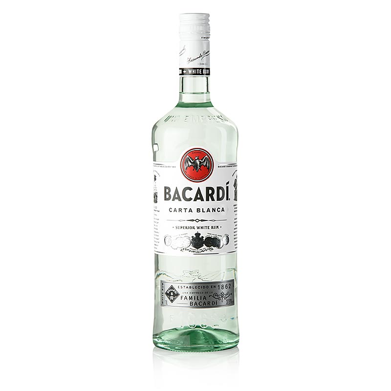Bacardi Carta Blanca Superior bily rum, 37,5 % obj. - 1 litr - Lahev Bacardi Carta Blanca Superior bily rum, 37,5 % obj. - 1 litr - Lahev