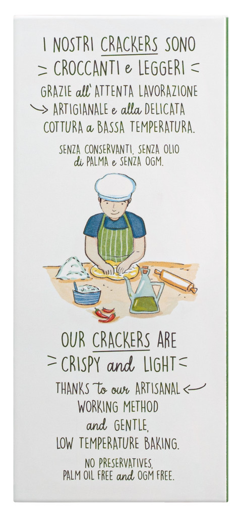 Crackers cu ulei de masline extravirgin si chili, Deseo - 120 g - ambalaj