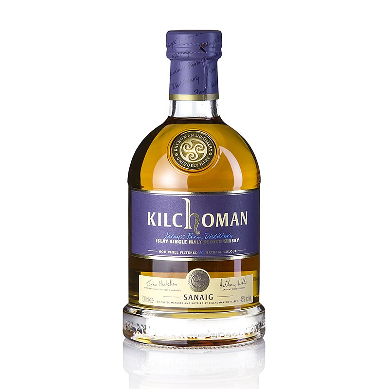 Single malt whisky Kilchoman Sanaig, 46% vol., Islay - 700ml - Boca