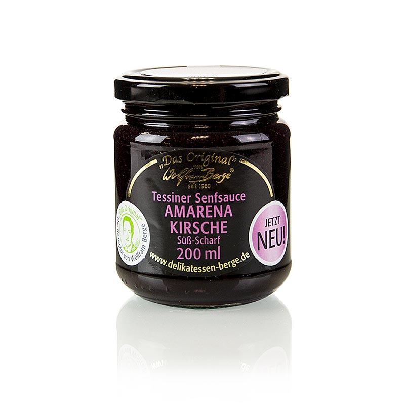Originalni omacka Ticino Amarena s tresnovou horcici, Wolfram Berge - 200 ml - Sklenka