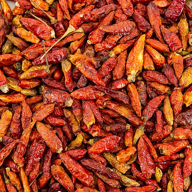 Chili Bird Eye, czerwone, cale - 1 kg - torba Chili Bird Eye, czerwone, cale - 1 kg - torba