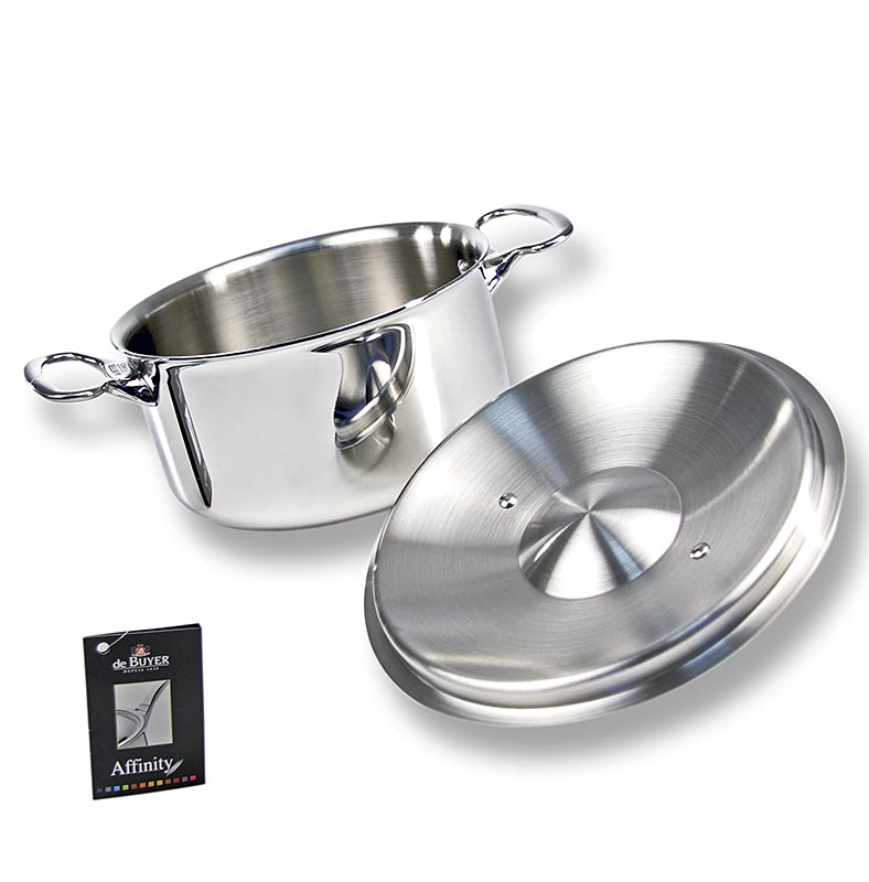 de BUYER Affinity induction casserole / lid, stainless steel, Ø 20 cm, 11 cm high - 1 pc - carton