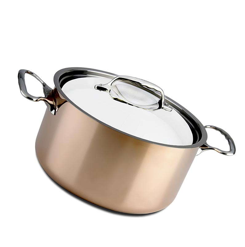 deBUYER Prima Matera induction roasting pan lid, copper-stainless steel, Ø 24cm - 1 pc - carton