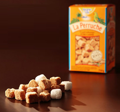 Pipe sugar, brown, in cubes, La Perruche - 750 g - carton