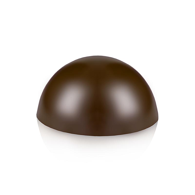 Hemisferio para forma de chocolate, grande, escuro, Ø 80 x 40 mm - 900g, 45 pecas - Cartao