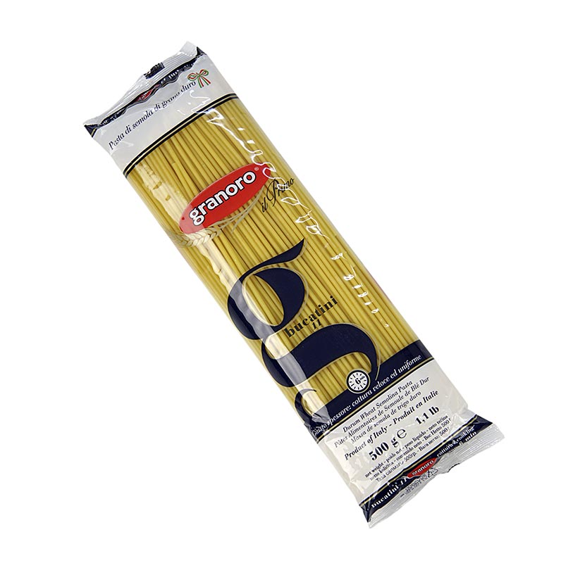 Granoro Bucatini, long thin macaroni, No.11 - 12 kg, 24 x 500g - carton