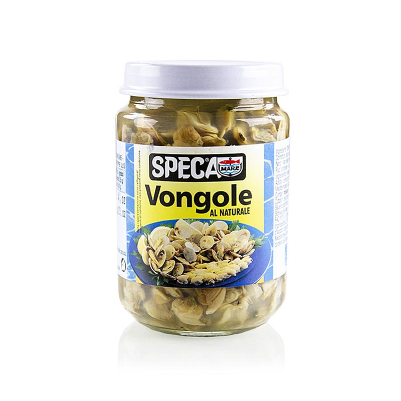 Skoljke Vongole, naravne, Speca - 130 g - Steklo