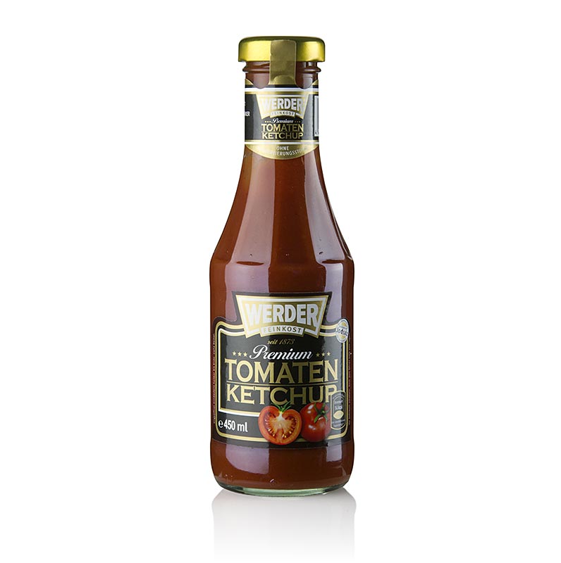Tomato ketchup, gluten and lactose free, Werder delicatessen - 450 ml - bottle