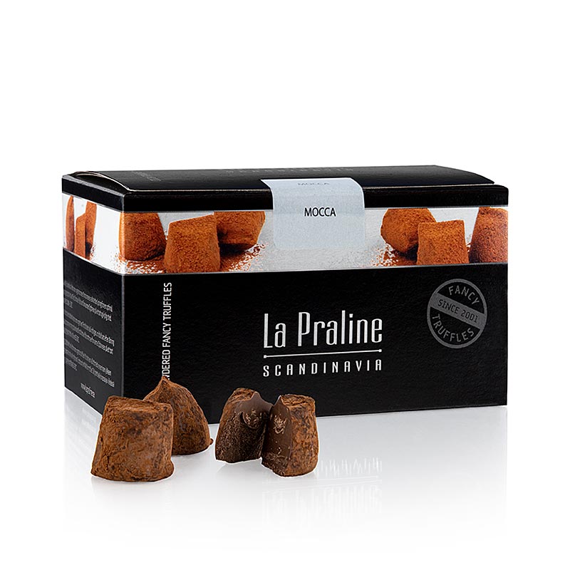 La Praline Fancy Trufle, wyroby czekoladowe z mokka (kawa), Szwecja - 200 gr - skrzynka