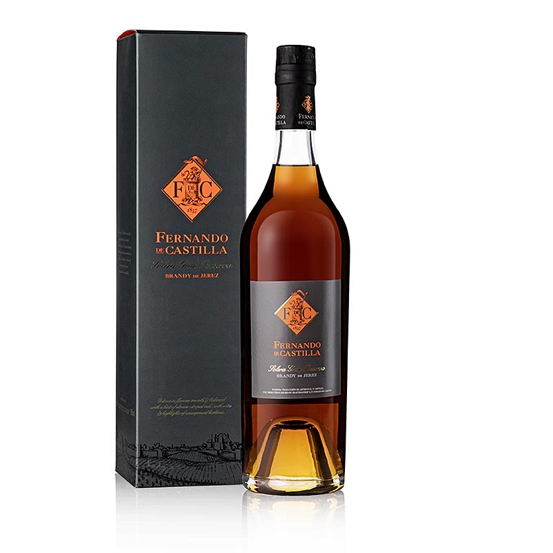 Brandy - Rey Fernando de Castilla de Jerez Solera Reserva GRAN Reserva, 38 % obj. - 700 ml - Lahev Brandy - Rey Fernando de Castilla de Jerez Solera Reserva GRAN Reserva, 38 % obj. - 700 ml - Lahev